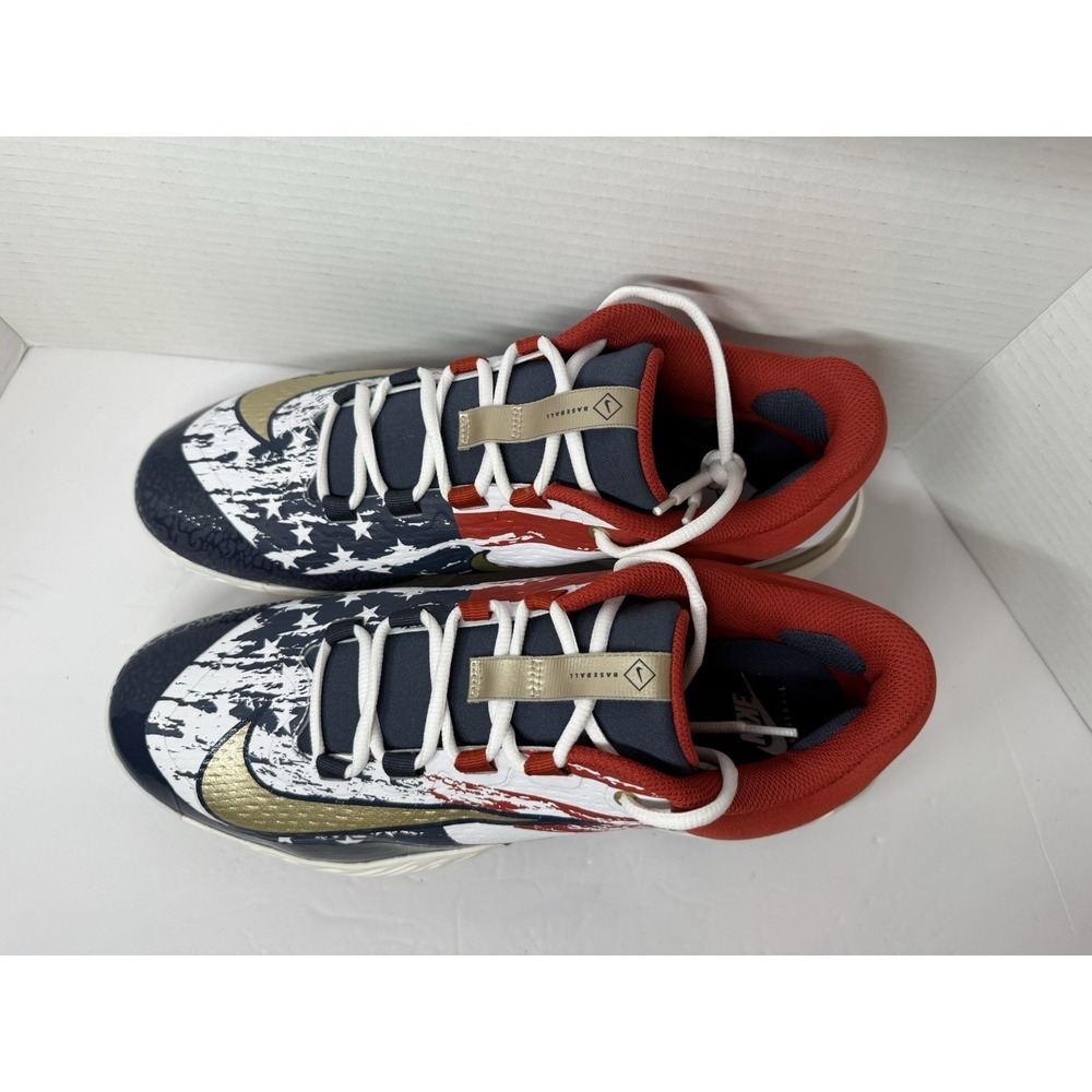 New Nike Alpha Huarache Elite 4 Low Team USA 4th Of July FZ7345-102 Men's 12 - Picture 3 of 15
